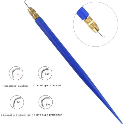 4 Size Ventilating Needle (1-1,1-2,2-3,3-4) For Lace Net &1 Plastic Holder For Making Lace Wig/Closure/Toupee Ventilating Needle