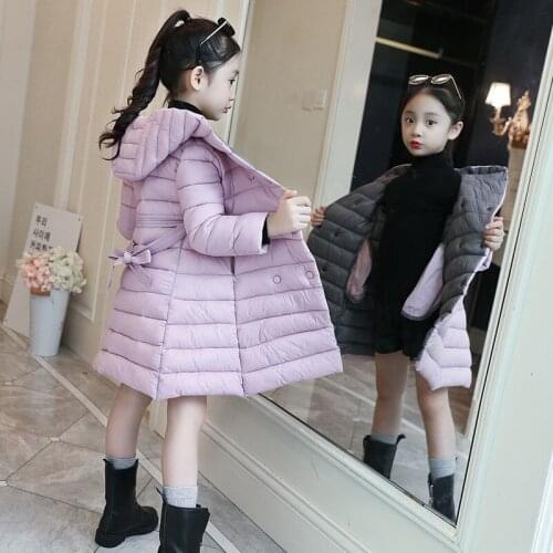 Winter Coats 2021 Jacket For Girls Childrens Outerwear Clothes Fashion Hooded Thick Cotton Coat Princess Down Padded Jacket