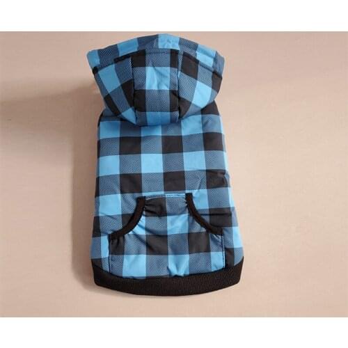 Winter Dog Clothes Plaid Coat Jacket Cat Yorkshire Pomeranian Bichon Poodle Schnauzer Corgi Clothing Warm Dog Costume Outfit