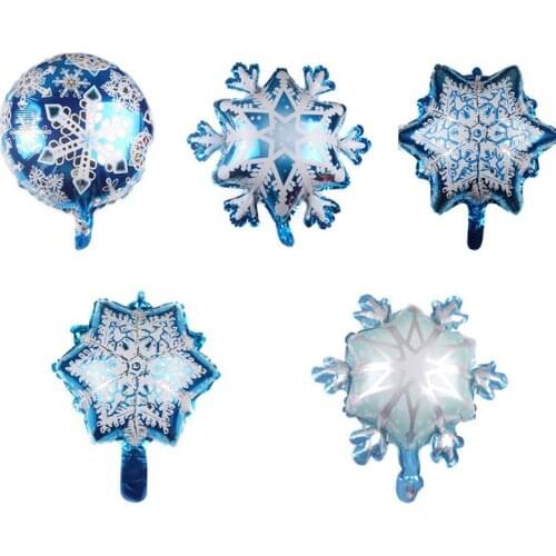 Winter Snowflake Aluminum Film Balloon Snowflake Shape Ice Snow Princess Party Christmas Decoration Balloon Party Decoration