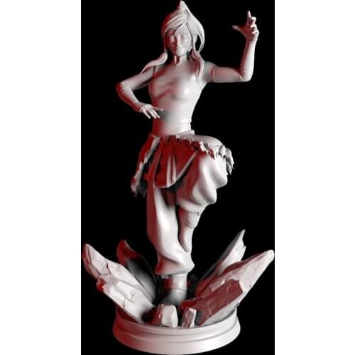 1/24 75mm 1/18 100mm Resin Model Kits Kung Fu Girl Figure Unpainted No Color RW-221