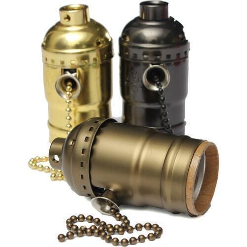 1pcs Antique E26/E27 Edison Lamp Bases Screw Bulb Aluminum Shell Lamp Holder Lamp Holder Socket For Led Lights