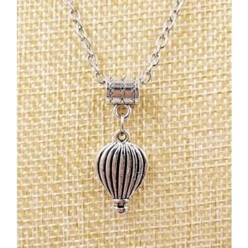 1 PCS Fashion Vintage Hot Air Balloon Charms Collar Sweater Chain Pendant Necklace Jewelry Gift Wholesale