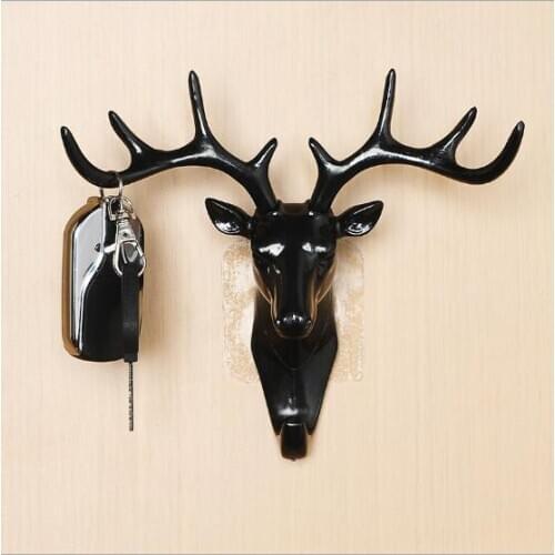 1PC New Wall Decor Hooks Antlers American Style Household Decor Hooks Multi-purpose Wall Coat Keys Bags Clothes Hook MI 010
