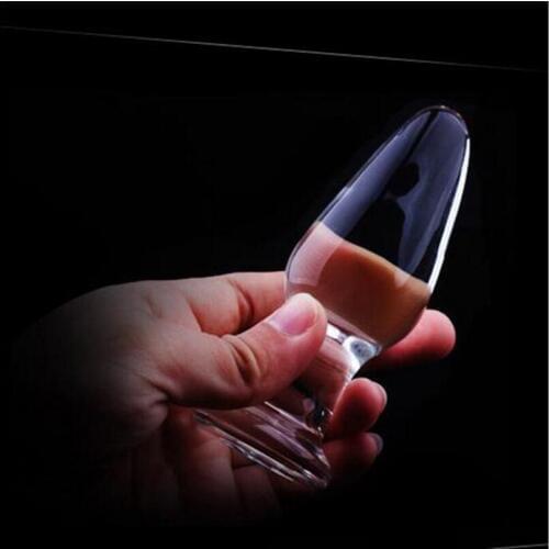 10*3.5cm Small Pyrex Glass Butt Anal Plug Beads Crystal Dildo Sex Toy for Gay Women Men Male Masturbation Adult Erotic Products