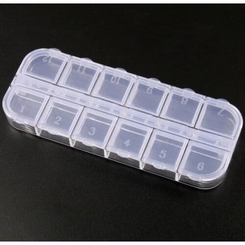 13x5cm Plastic Storage Box for Jewelry Beads Earring Jewellery Container Portable Transparent Compartment Rectangle Boxs Case