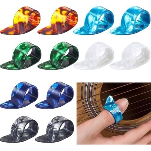 2Pcs Guitar Thumb Pick Guitar Plectrum Finger Protector Fingertip Picks for Acoustic Electric Guitarra Bass Thumb Finger Guard