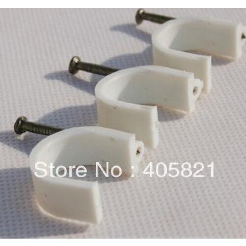 30MM Circle Path PE Circle cable clips/ cable nail/ wire clips Free shipping 100PCS/bag