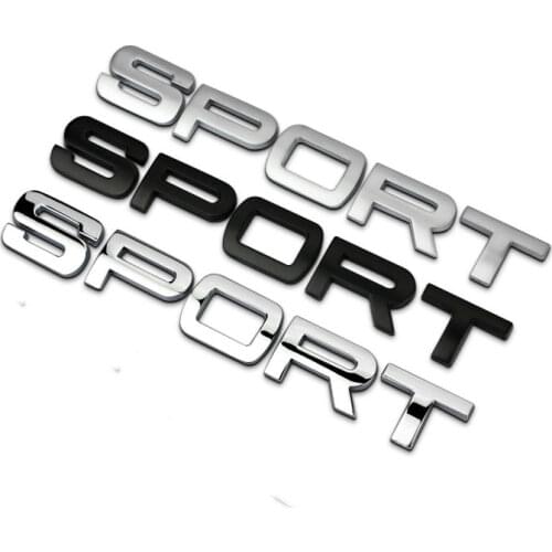 3D Plastic SPORT Letters Chrome Car Styling Emblem Badge Sticker Auto Exterior Decoration Trunk Logo for RANGE ROVER