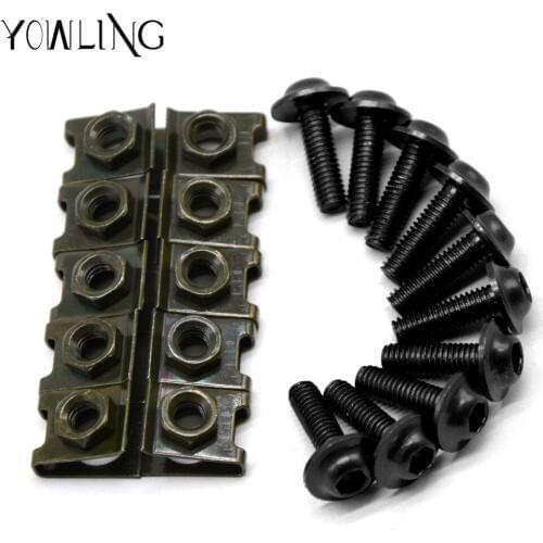 5pcs Fairing Body Work Bolts M6 Spire Speed Fastener Clips Screws Spring Nuts for Aprilia Honda CBR 600RR 900RR CBR600F