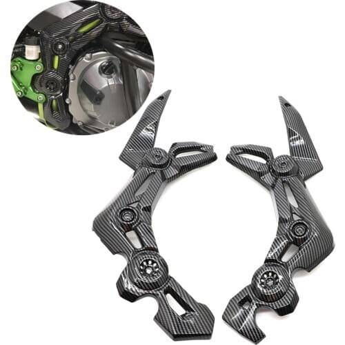 ABS Carbon Fiber Front Side Trim Frame Body Cover Panel Fairing For Kawasaki Z900 Z 900 2017 2018 2019 Motorcycle Fairings Parts