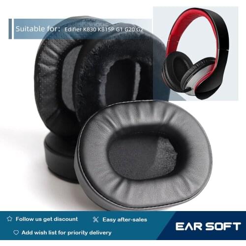 Earsoft Replacement Ear Pads Cushions for Edifier K830 K815P G1 G20 G2 Headphones Earphones Earmuff Case Sleeve Accessories