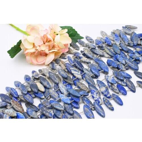 Wholesale natural Original Lapis lazuli Stone Beads Water Drop Beads 15.5"