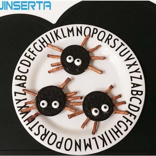 JINSERTA Baby Bowl Plate Tableware Kids Children Feeding Bowls Dishes Plate Eating Food Dishes Creative Anti-fall Letter Tray