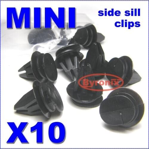 FOR MINI COOPER S D ONE SIDE SILL SKIRT TRIM CLIPS BLACK R50 R53 R56 R57 R58