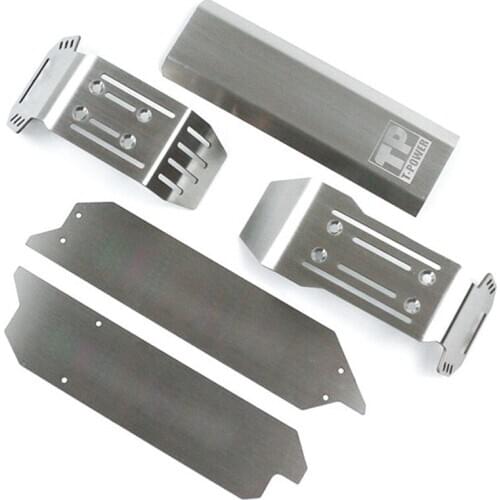 For TRAXXAS 1/10 MAXX RC Car Upgrade Parts Stainless Steel Chassis Armor Anti-collision Guard Protective Plate Set