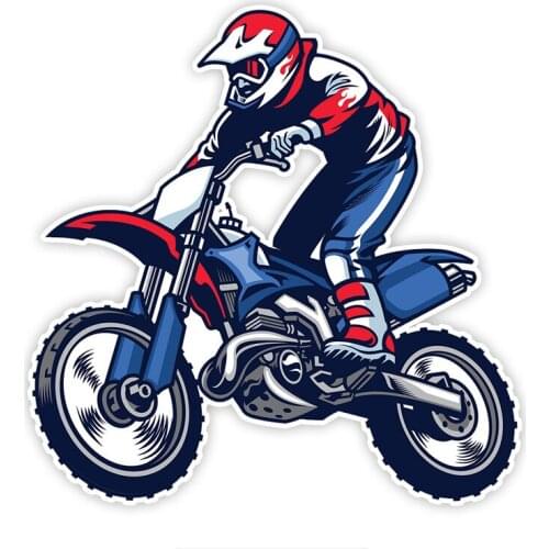 Fuzhen Boutique Decals Exterior Accessories Motocross Ride The Bike Colorful Car Sticker Funny Stickers Styling Removable Decal
