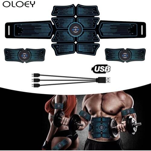 Electric Press Simulator Massager Abdominal Muscle Sports Gym Home Exercise Fitness Equipment Training Apparatus USB Recharge