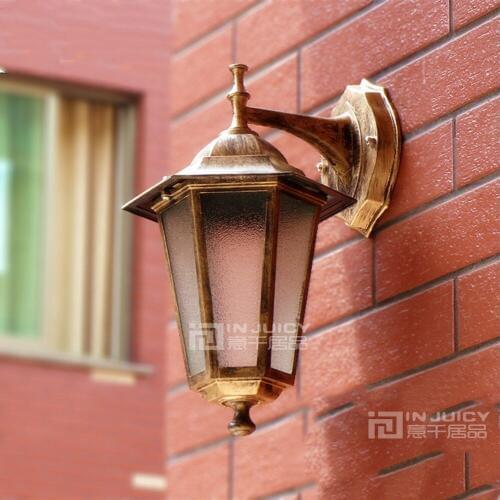 European LED Villa Loft Corridor Bronze Waterproof Outdoor Wall Lamp Light Decor Bar Corridor Club Hall Bronze/Black Gift New
