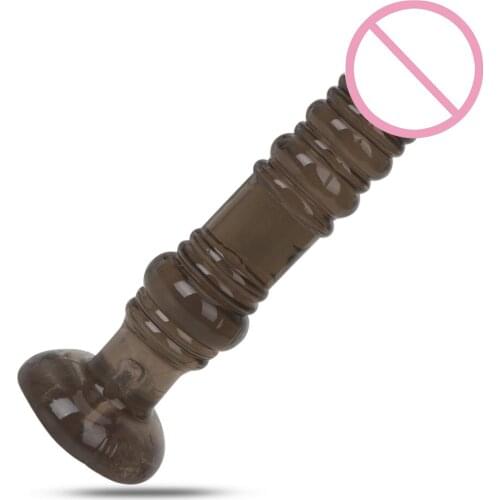 Prostate Massage Anal Stimulator IKOKY Thread G-spot Massage Anal Plug Jelly Toys Butt Plug Sex Toys for Women Men Sex Products