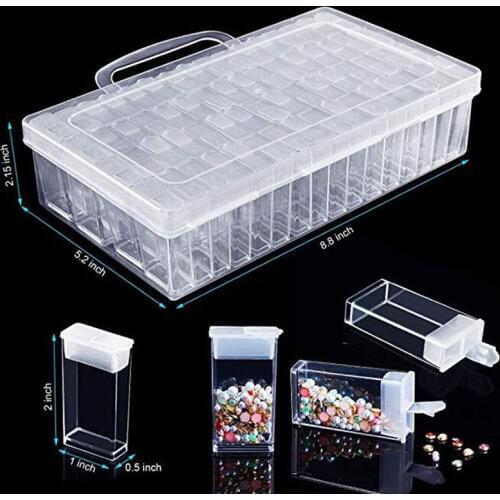 28/56/64pcs Diamond Painting Tools Accessories Beads Container Rhinestone Diamond Embroidery Stone Storage Convenience Box