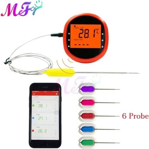 0-250℃ Thermocouple Metal Thermometer Sensor Digital BBQ Wireless Bluetooth Kitchen Oven Food Cooking Grill Meat Thermometer