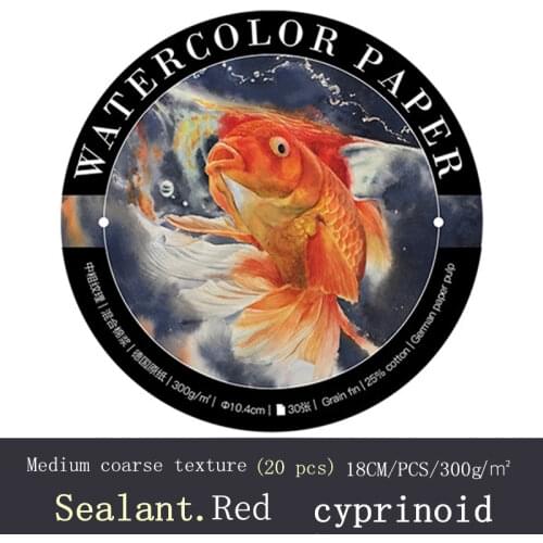 Mini Portable Round Postcard Cotton Watercolor Paper Pad 300g Aquarelle Painting Paper Book Hand Painted Aquarel Art Supplies