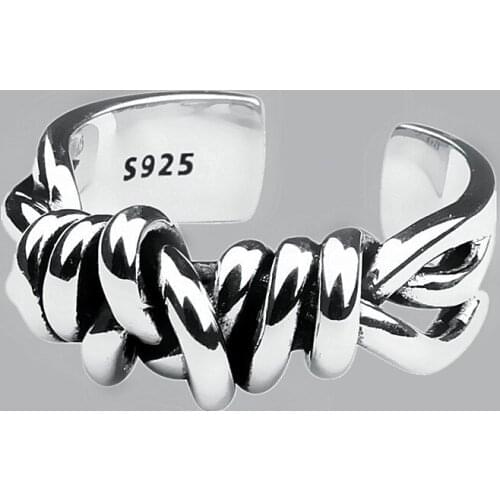 Miuoxion Wholesale Fashion Personality Jewelry Retro Braided Twist Ring For Women Feature Namour Charm Gift All Seasons