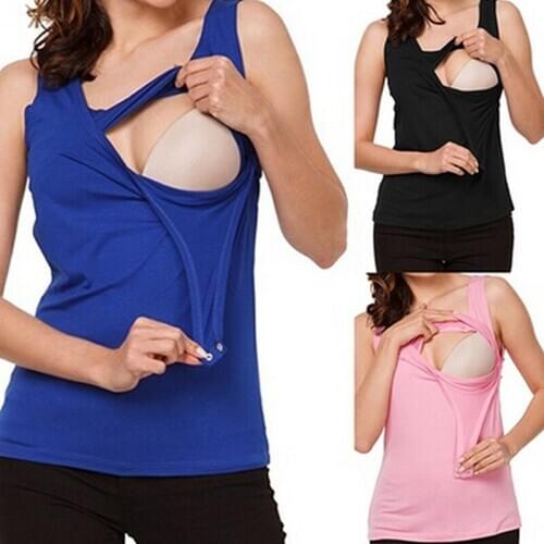 Fashion sleeveless tops summer casual T-shirt pregnant women breastfeeding breastfeeding pregnant women personality