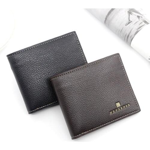 Stamp Logo Design Golden Color Logo For Men Billeteras Hipster Wallet Cash Carrier Coin Card Holders Simple Carteira Gifts