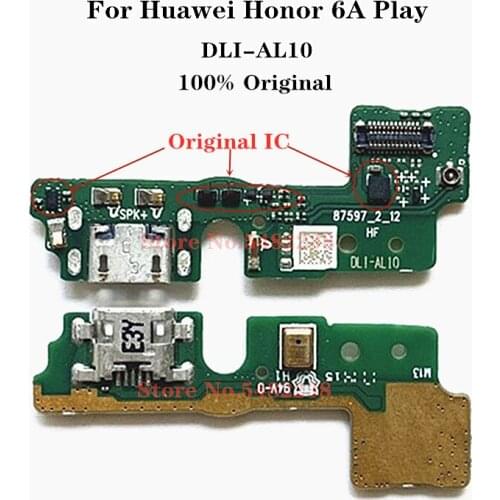 Original USB Charging Port Dock MIC Flex cable For Huawei Honor 6A Play DLI-AL10 Quick Charge Charger Plug + Microphone Board