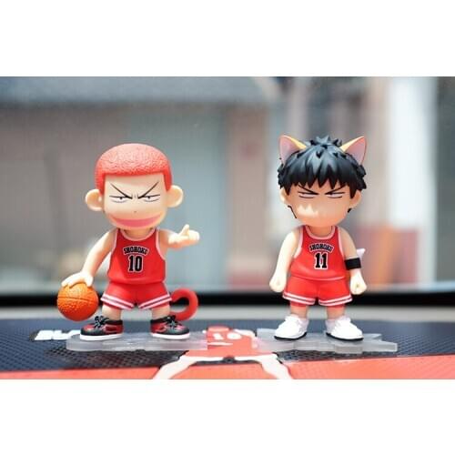 Hot Comic Anime SLAM DUNK Hanamichi Sakuragi Shokoku Rukawa Kaede 10 # 11 # Monkey Fox Style Mini Version Action Figure Toys