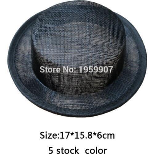 20pcs/lot Sinamay Top Hat Mini Top Hat Base #5Color