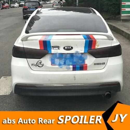 For KIA K4 Spoiler 2011-2016 K4 spoiler High Quality ABS Material Car Rear Wing Primer Color Rear Spoiler