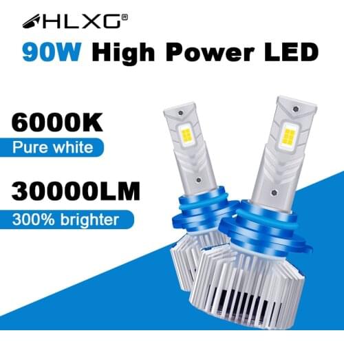 90W 30000LM Mini LED H4 hi/lo Beam H7 LED Bulbs 12pcs CSP Chips H11 H8 H9 9005 9006 HB3 HB4 Car Headlight Bulb Fog lamp 6000K