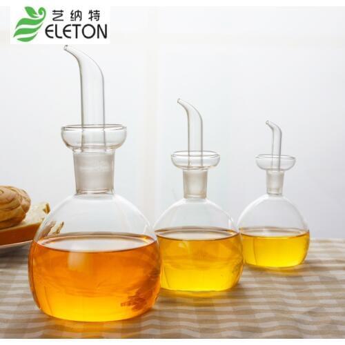 ELETON 120ml Lead borosilicate glass heat resistance corrosion proof seasoning bottle Olive Oil Bottle gravy boats sesame oil
