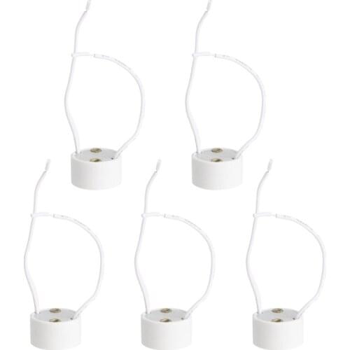 T84E GU10 Socket LED Bulb Halogen Lamp Holder Base Ceramic Wire Connector