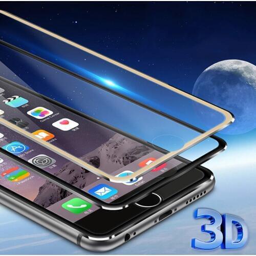 SMILYOU Glass on the For iPhone 6 6s Plus 8 7 X Full Cover Screen Protector for iPhone 7 8 Plus Aluminum Alloy Tempered Glass