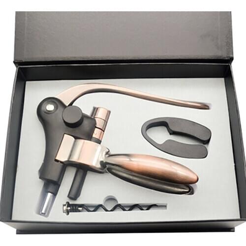 1 Set Rabbit Ear Shape Zinc Alloy Wine Opener Professional Stainless Steel Bottle Corkscrew Openers Open up Wine Cap Household