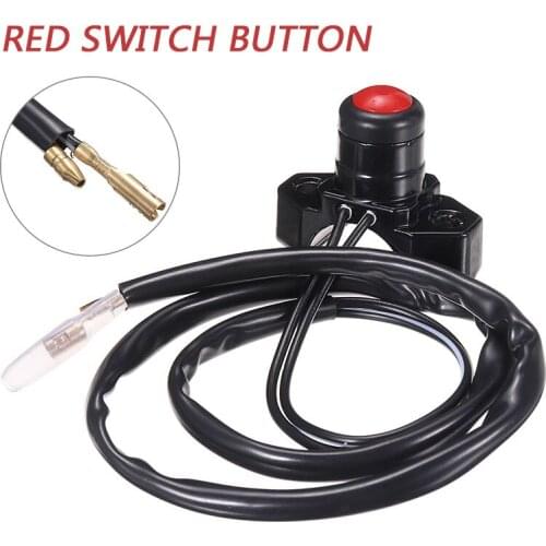 1pc 22mm Black Aluminum Motorcycle Handlebar Engine Start Stop Button Switch For Scooter ATV Quad Dirt Bike Accessories Parts