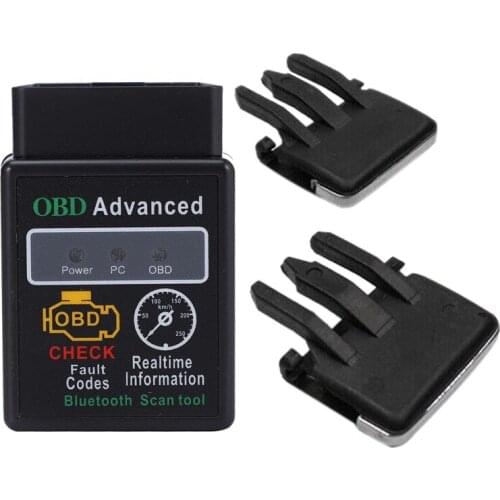 1 Pcs OBD ELM327 CAN BUS Check Engine Auto Diagnostic Scanner Tool & 2 Pcs Front Center Side Air Vent Outlet Tab Clips
