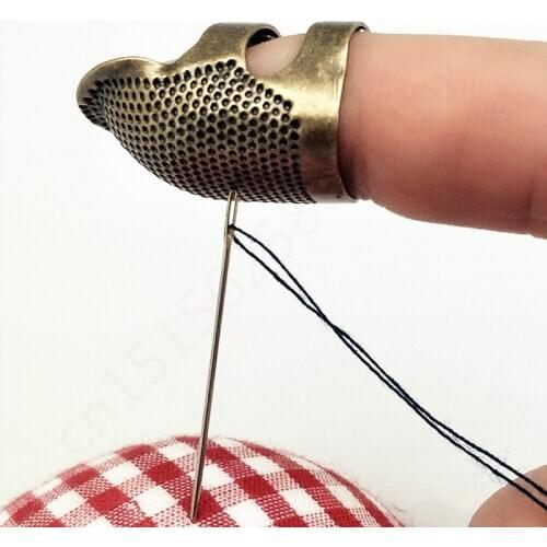1Pcs Retro Finger Protector Handworking Sewing Thimble Adjustable Thimble Household DIY Sewing Tools Accessories 5BB5496-1