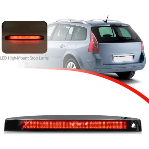 1Pc LED 3rd Brake Light High Mount Lamp For Renault Megane II MK2 Estate 2003-2009 RedThird Rear Stop Lamps Tail Warning Lights