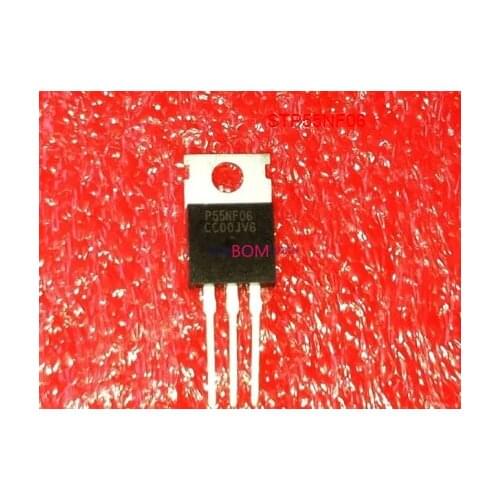 10PCS STP55NF06 TO-220 P55NF06 TO220 55NF06 new MOS FET transistor
