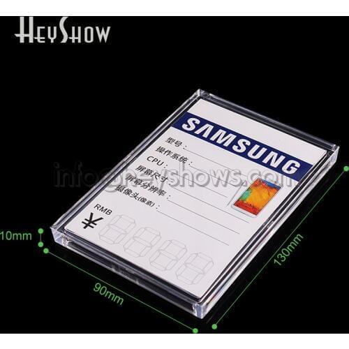 10x Acrylic Phone Price Tag Holder Iphone Price Display Stand Ipad Tablet Price Card Display For Camera MP4 Watch PC Retail Shop