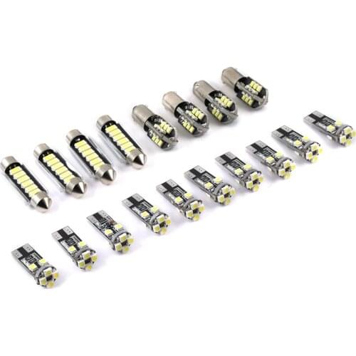 18Pcs Perfect White Canbus Error Free LED Bulb Interior Dome Map Overhead Light Kit For Audi TT 2006-2014