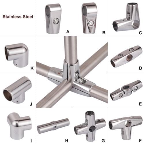 25mm inside diamter Stainless steel pipe fittings Exhibition Fastener fitting Drying racks accessory