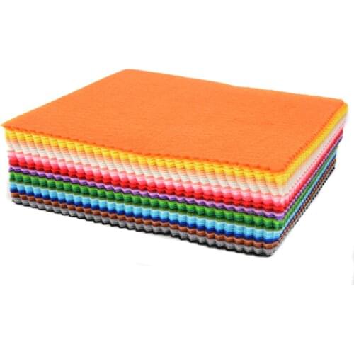 41pcs Colorful Felt Sheets Rainbow DIY Craft Polyester Wool Blend Fabric Kit For Embroidery DIY Sewing Craft Projects