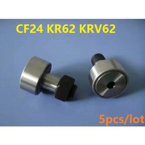5pcs/lot CF24/KR62 Cam follower Stud type track rollers KRV62 Needle Roller Bearings