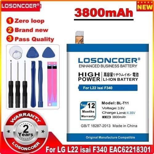 LOSONCOER 3800mAh BL-T11 Battery for LG L22 isai EAC62218301 F340 Battery